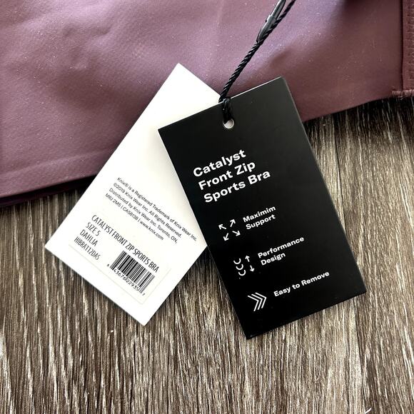 NWT Knix Catalyst Front Zip Sports Bra Size 5 38DD Dahlia Purple Maximum Support - Picture 6 of 13